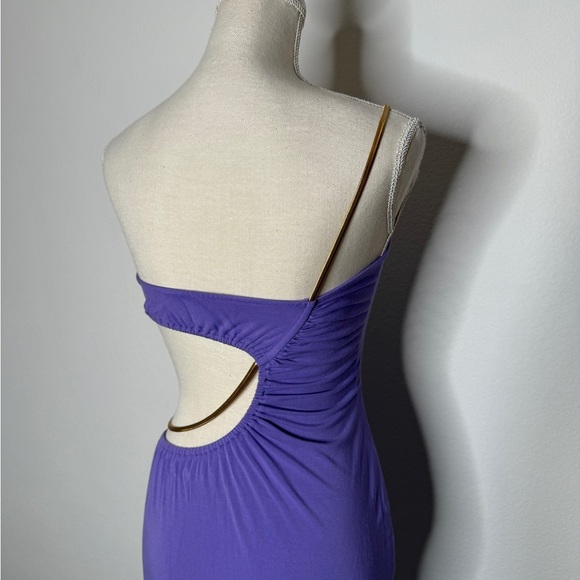 WeWoreWhat Snake Chain Cut Out Maxi Dress Electric Purple Size S - Picture 6 of 10